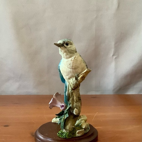 Country Artists Porcelain Bluejay with Morning Glory Figurine - Picture 2 of 5